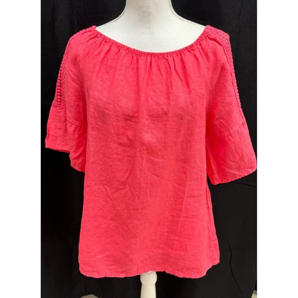 Terzo Millenio Hot Pink Women's Linen Shirt Size S
